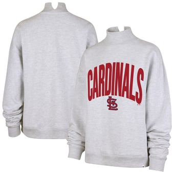 Women's '47  Heather Gray St. Louis Cardinals Subtle Muse Mock Neck Sweatshirt