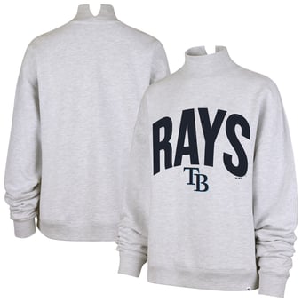 Women's '47  Heather Gray Tampa Bay Rays Subtle Muse Mock Neck Sweatshirt