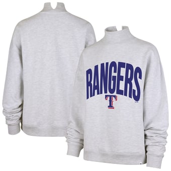 Women's '47  Heather Gray Texas Rangers Subtle Muse Mock Neck Sweatshirt