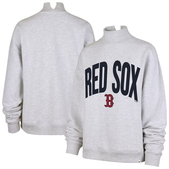 Women's '47  Heather Gray Boston Red Sox Subtle Muse Mock Neck Sweatshirt
