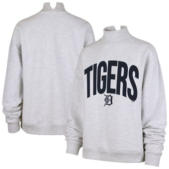 Women's '47  Heather Gray Detroit Tigers Subtle Muse Mock Neck Sweatshirt