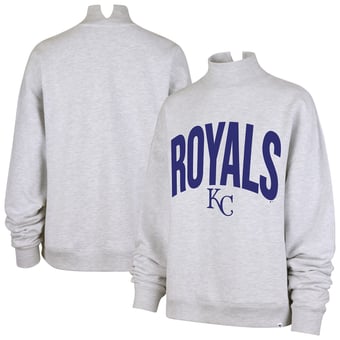 Women's '47  Heather Gray Kansas City Royals Subtle Muse Mock Neck Sweatshirt