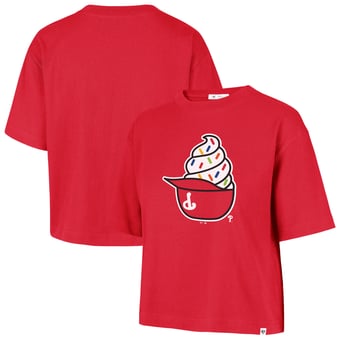 Women's '47  Red Philadelphia Phillies Ice Cream Helmet T-Shirt