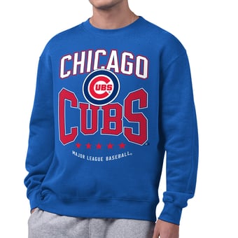 Men's Starter  Royal Chicago Cubs Center Squeeze Fleece Sweatshirt