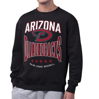 Men's Starter  Black Arizona Diamondbacks Center Squeeze Fleece Sweatshirt