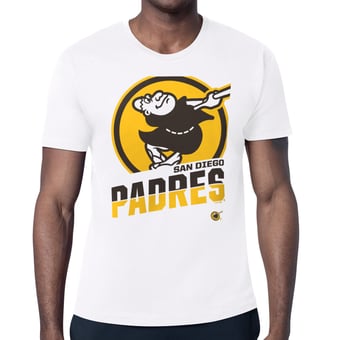 Men's Starter  White San Diego Padres Logo Zoom T-Shirt