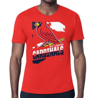 Men's Starter  Red St. Louis Cardinals Logo Zoom T-Shirt