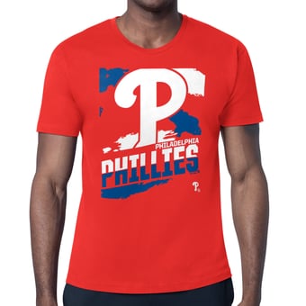 Men's Starter  Red Philadelphia Phillies Logo Zoom T-Shirt