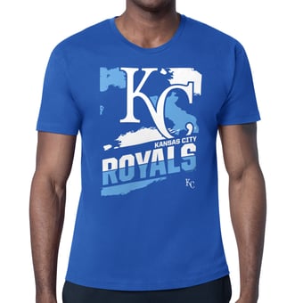 Men's Starter  Royal Kansas City Royals Logo Zoom T-Shirt