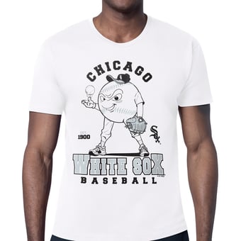 Men's Starter  White Chicago White Sox Baseball Character T-Shirt
