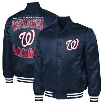 Men's G-III Sports by Carl Banks  Navy Washington Nationals Adaptive Full-Snap Varsity Jacket
