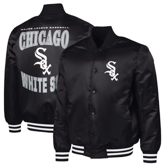 Men's G-III Sports by Carl Banks  Black Chicago White Sox Adaptive Full-Snap Varsity Jacket