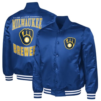 Men's G-III Sports by Carl Banks  Royal Milwaukee Brewers Adaptive Full-Snap Varsity Jacket