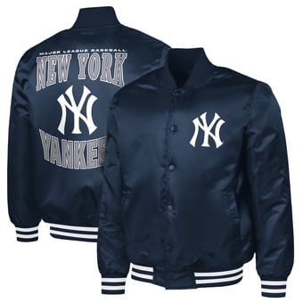 Men's G-III Sports by Carl Banks  Navy New York Yankees Adaptive Full-Snap Varsity Jacket