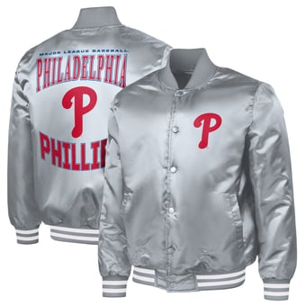 Men's G-III Sports by Carl Banks  Silver Philadelphia Phillies Adaptive Full-Snap Varsity Jacket