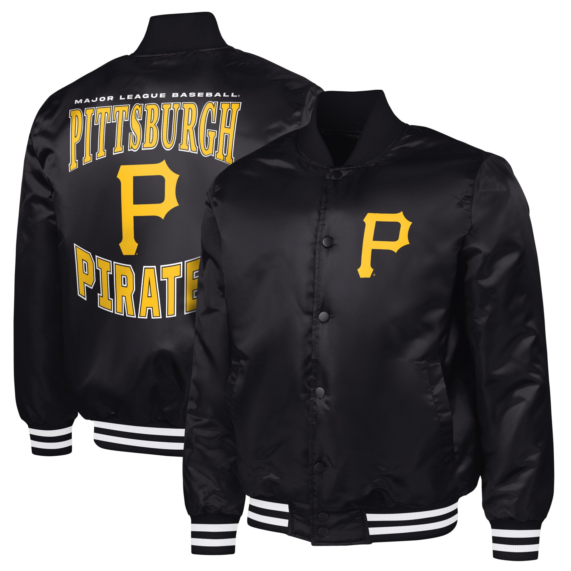 Men's G-III Sports by Carl Banks  Black Pittsburgh Pirates Adaptive Full-Snap Varsity Jacket