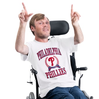 Men's G-III Sports by Carl Banks  White Philadelphia Phillies Adaptive Team Laurel T-Shirt