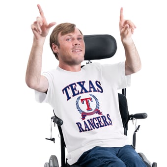 Men's G-III Sports by Carl Banks  White Texas Rangers Adaptive Team Laurel T-Shirt