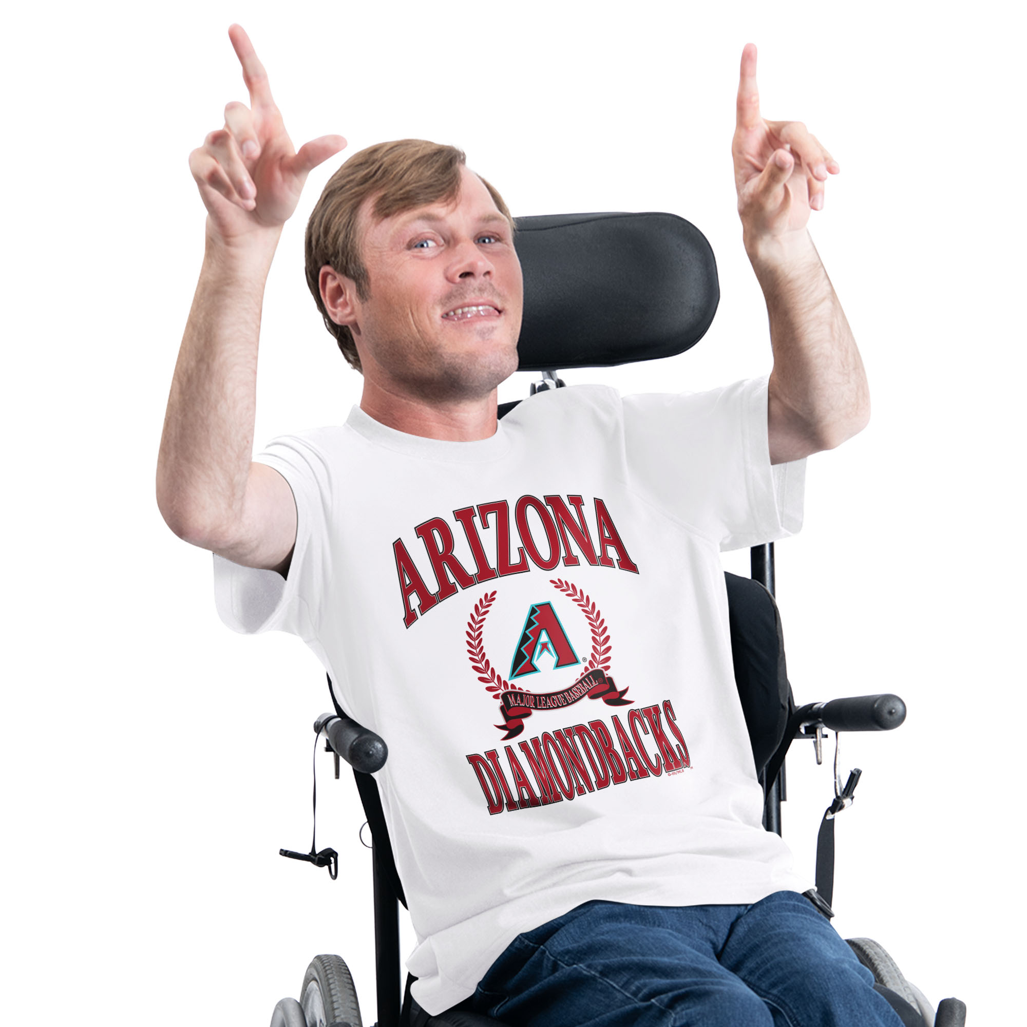 Men’s G-III Sports by Carl Banks White Arizona Diamondbacks Adaptive Team Laurel T-Shirt