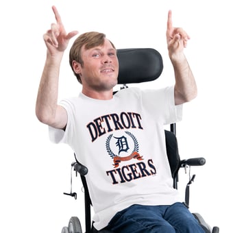 Men's G-III Sports by Carl Banks  White Detroit Tigers Adaptive Team Laurel T-Shirt
