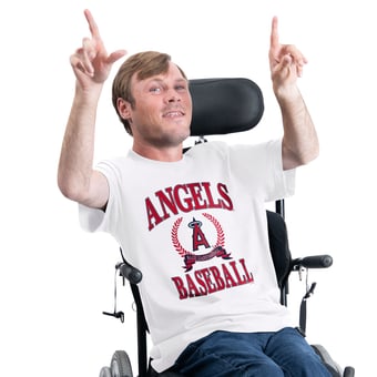 Men's G-III Sports by Carl Banks  White Los Angeles Angels Adaptive Team Laurel T-Shirt