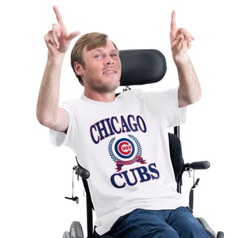 Men's G-III Sports by Carl Banks  White Chicago Cubs Adaptive Team Laurel T-Shirt