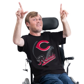 Men's G-III Sports by Carl Banks  Black Cincinnati Reds Adaptive Shadow Pitch T-Shirt