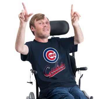 Men's G-III Sports by Carl Banks  Navy Chicago Cubs Adaptive Shadow Pitch T-Shirt