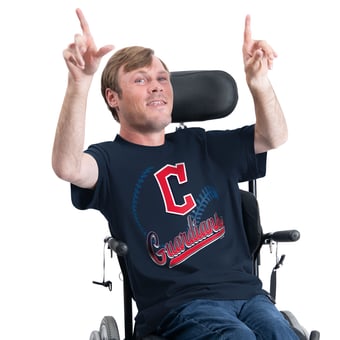 Men's G-III Sports by Carl Banks  Navy Cleveland Guardians Adaptive Shadow Pitch T-Shirt