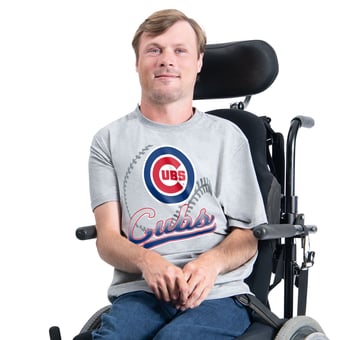 Men's G-III Sports by Carl Banks  Gray Chicago Cubs Adaptive Shadow Pitch T-Shirt