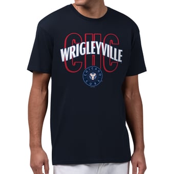 Men's Starter  Navy Chicago Cubs City Connect Abbreviation T-Shirt