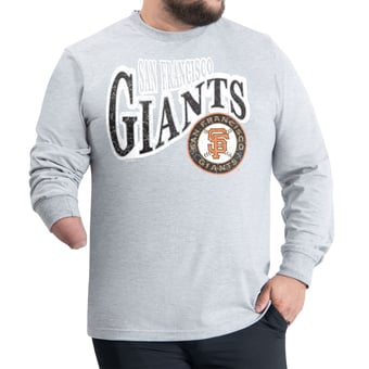 Men's G-III Sports by Carl Banks  Gray San Francisco Giants Adaptive Twisted Team Long Sleeve T-Shirt