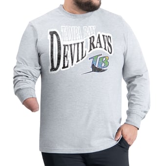Men's G-III Sports by Carl Banks  Gray Tampa Bay Rays Adaptive Twisted Team Long Sleeve T-Shirt