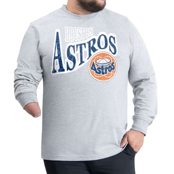 Men's G-III Sports by Carl Banks  Gray Houston Astros Adaptive Twisted Team Long Sleeve T-Shirt