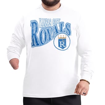 Men's G-III Sports by Carl Banks  White Kansas City Royals Adaptive Twisted Team Long Sleeve T-Shirt
