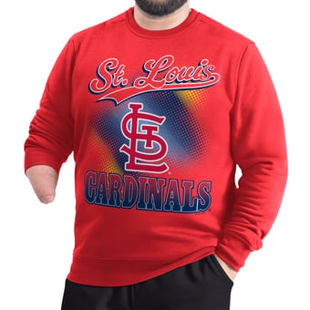 Men's G-III Sports by Carl Banks  Red St. Louis Cardinals Adaptive Ombre City Fleece Sweatshirt