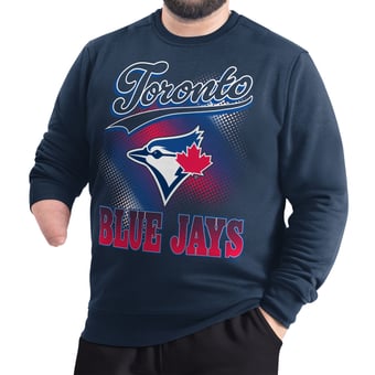 Men's G-III Sports by Carl Banks  Navy Toronto Blue Jays Adaptive Ombre City Fleece Sweatshirt