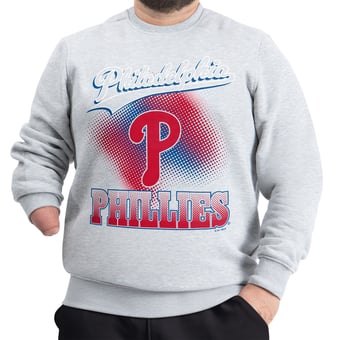 Men's G-III Sports by Carl Banks  Gray Philadelphia Phillies Adaptive Ombre City Fleece Sweatshirt