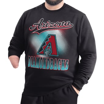 Men's G-III Sports by Carl Banks  Black Arizona Diamondbacks Adaptive Ombre City Fleece Sweatshirt