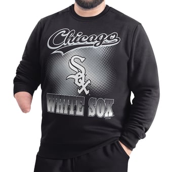 Men's G-III Sports by Carl Banks  Black Chicago White Sox Adaptive Ombre City Fleece Sweatshirt