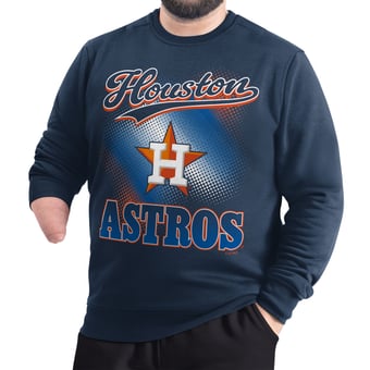 Men's G-III Sports by Carl Banks  Navy Houston Astros Adaptive Ombre City Fleece Sweatshirt
