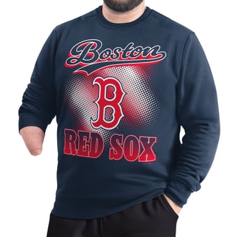Men's G-III Sports by Carl Banks  Navy Boston Red Sox Adaptive Ombre City Fleece Sweatshirt