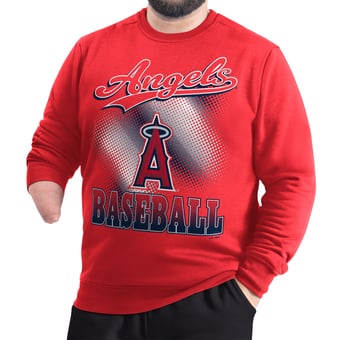 Men's G-III Sports by Carl Banks  Red Los Angeles Angels Adaptive Ombre City Fleece Sweatshirt