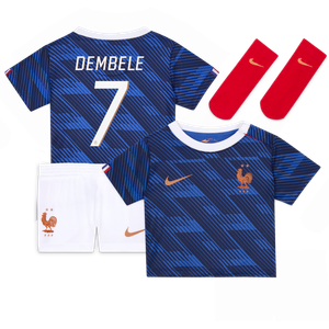 Kit France Nike FFF Domicile Stadium 26 - Bébé avec flocage Dembele 7, vue 2