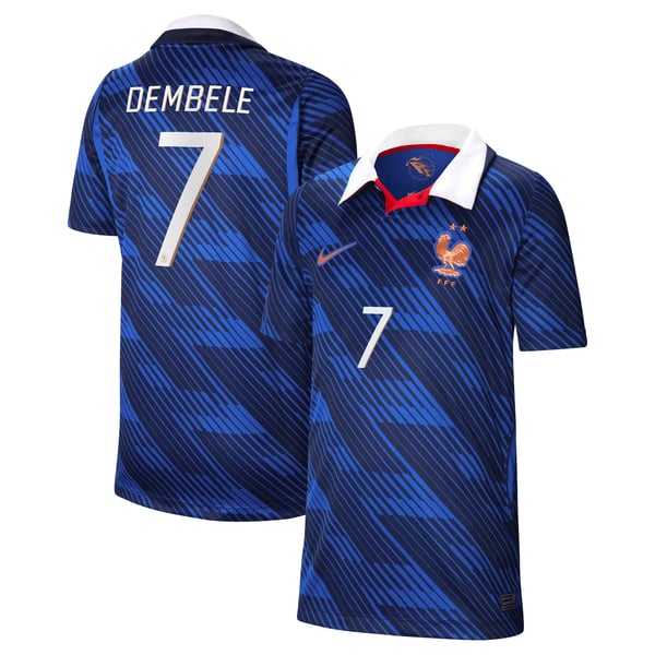 Maillot France Nike FFF Domicile Stadium 26 - Enfant avec flocage Dembele 7