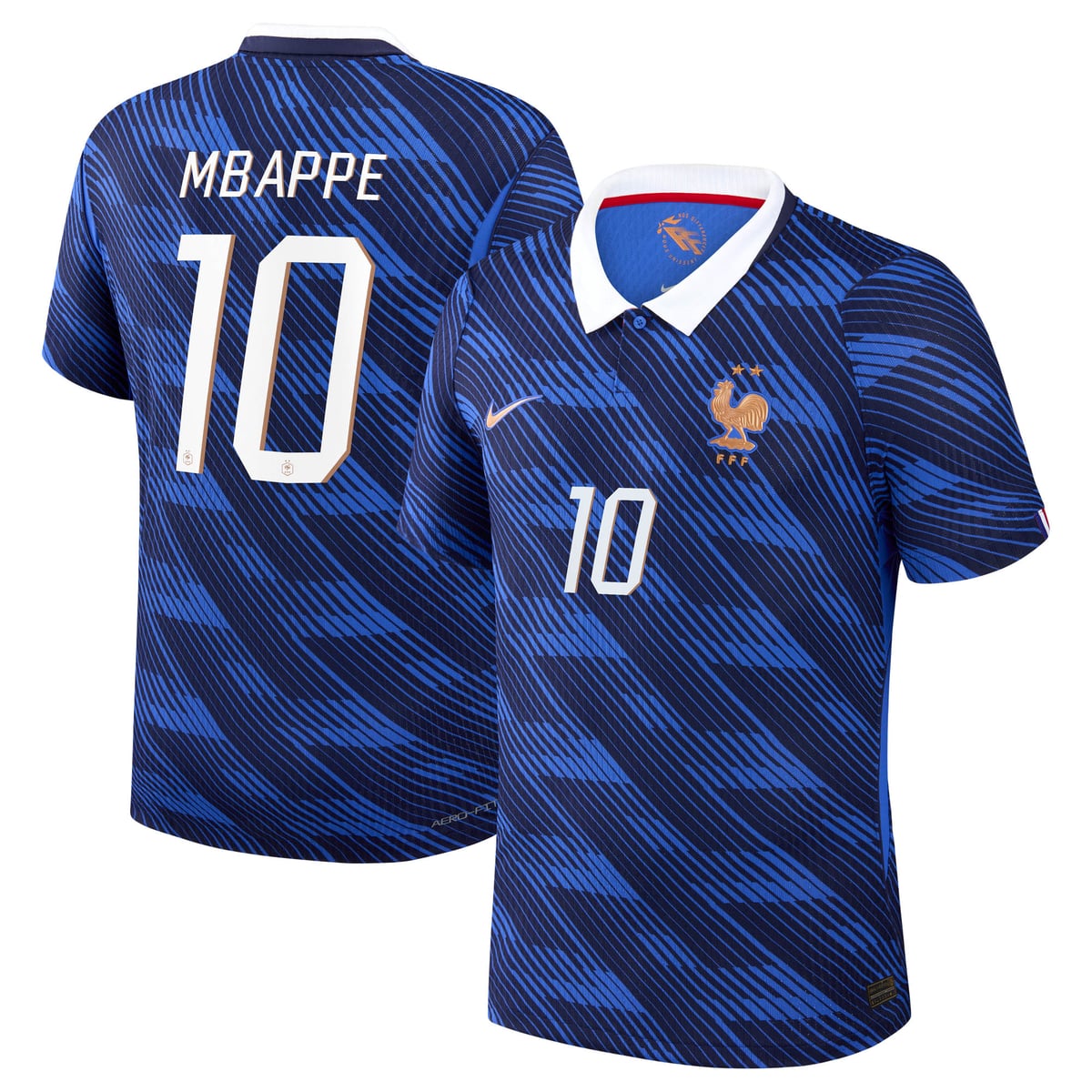 Maillot France Nike FFF Domicile Match Aero-Fit 26 avec flocage Mbappe 10