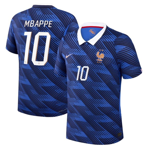 Maillot France Nike FFF Domicile Match Aero-Fit 26 avec flocage Mbappe 10