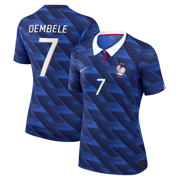 Maillot France Nike FFF Domicile Match Aero-Fit 26 - Femme avec flocage Dembele 7