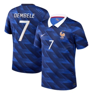 Maillot France Nike FFF Domicile Stadium 26 avec flocage Dembele 7, vue 2