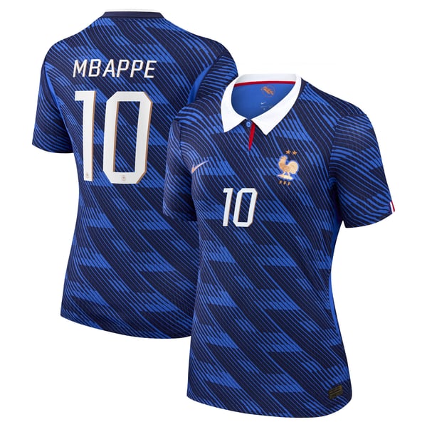 Maillot France Nike FFF Domicile Match Aero-Fit 26 - Femme avec flocage Mbappe 10